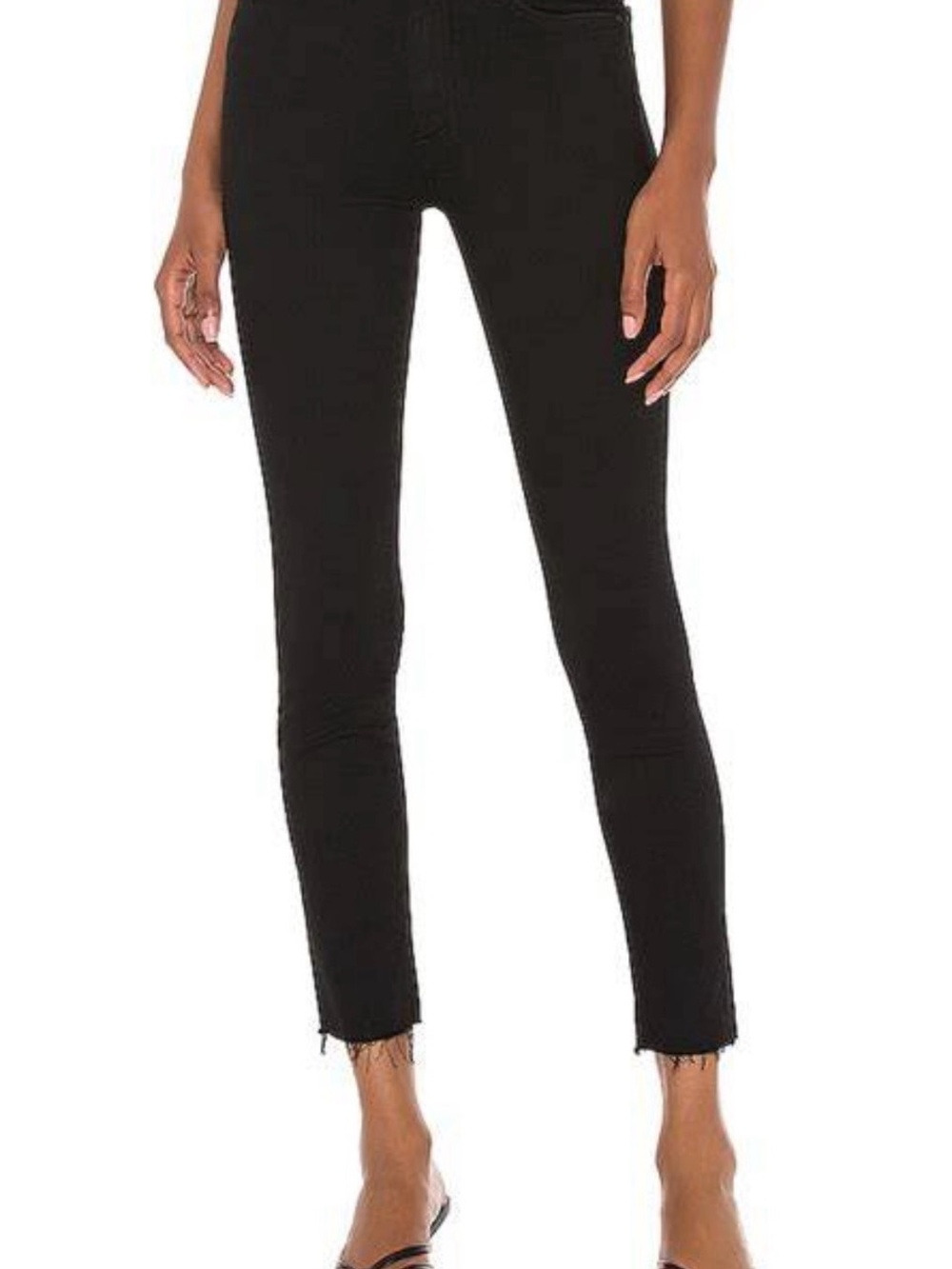 MOTHER Looker Ankle Fray Jeans in Not Guilty